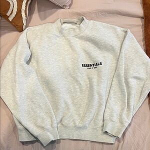 Fear of God Essentials Light Gray Crewneck Sweater